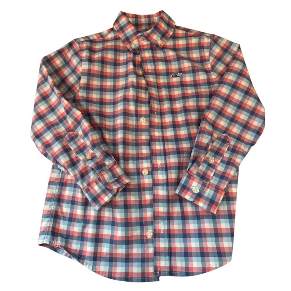Boys Vineyard Vines Button Down Performance Dress Shirt - 4T